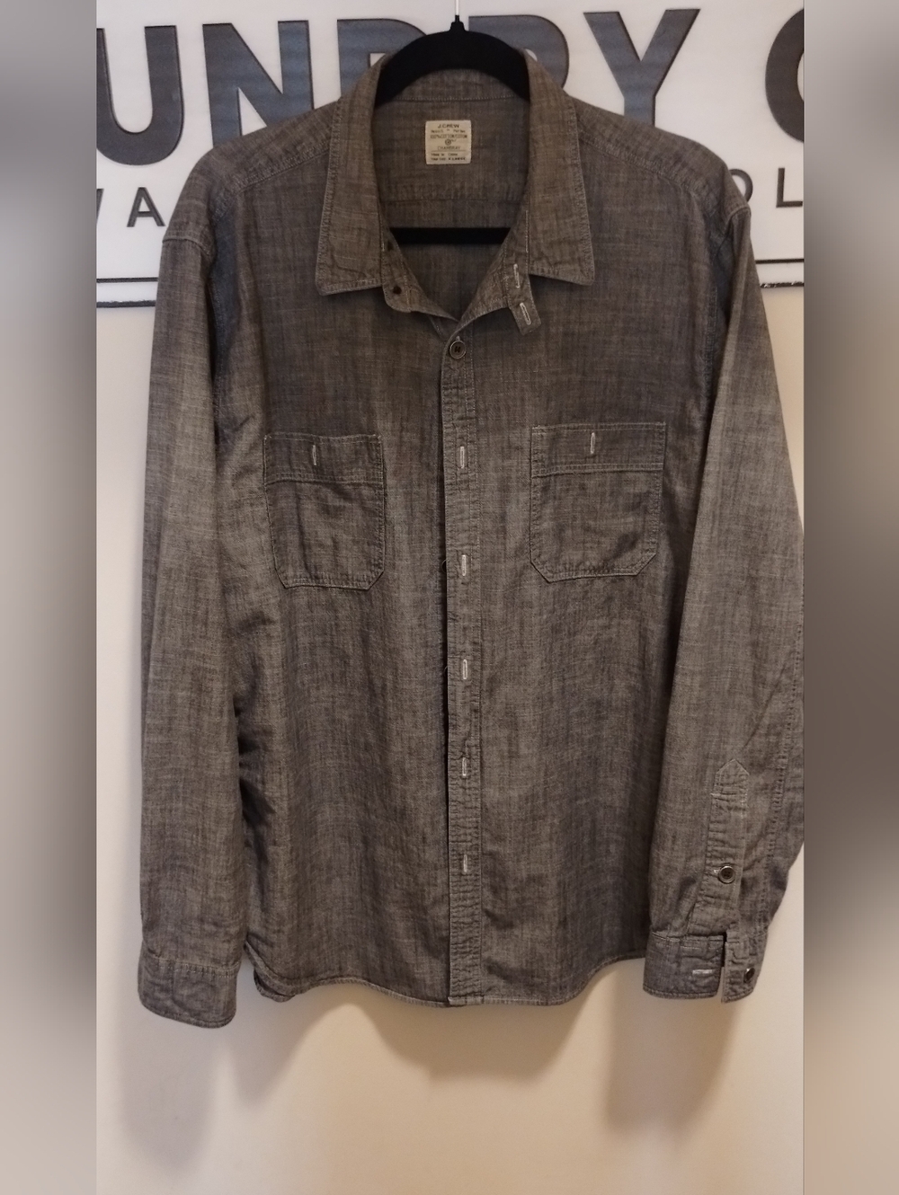 J. Crew Chambray Shirt in Heather Gray